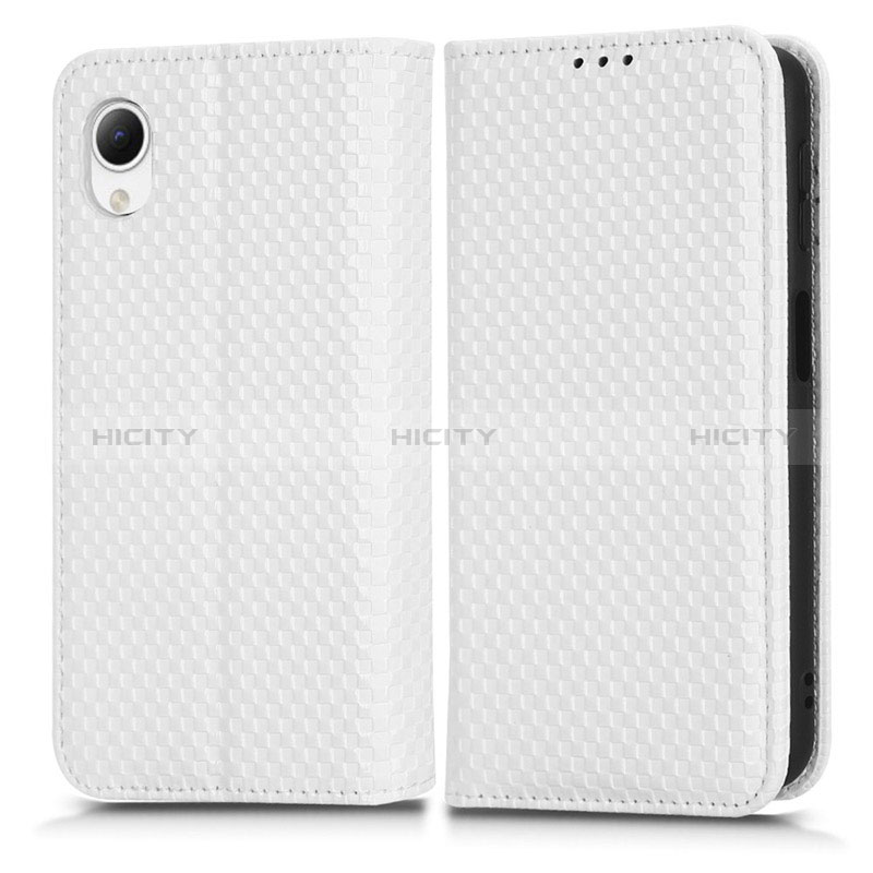 Coque Portefeuille Livre Cuir Etui Clapet C03X pour Samsung Galaxy A23e 5G Blanc Plus