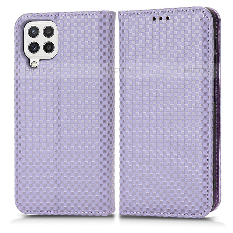 Coque Portefeuille Livre Cuir Etui Clapet C03X pour Samsung Galaxy M22 4G Violet Plus