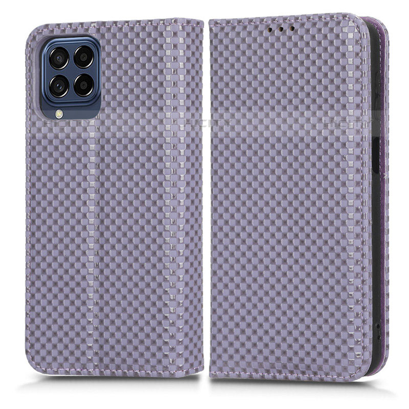 Coque Portefeuille Livre Cuir Etui Clapet C03X pour Samsung Galaxy M53 5G Violet Plus