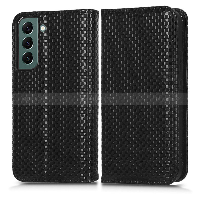 Coque Portefeuille Livre Cuir Etui Clapet C03X pour Samsung Galaxy S22 Plus 5G Noir Plus