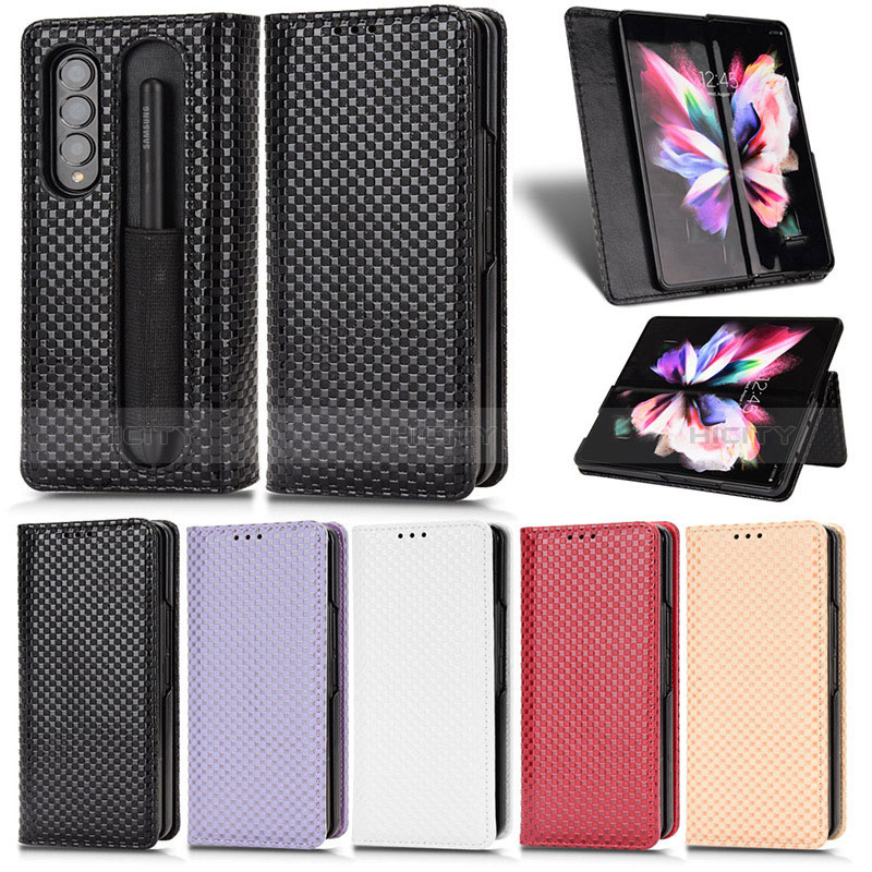 Coque Portefeuille Livre Cuir Etui Clapet C03X pour Samsung Galaxy Z Fold3 5G Plus