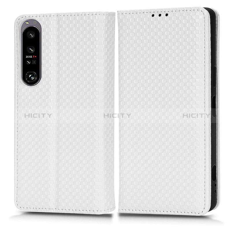 Coque Portefeuille Livre Cuir Etui Clapet C03X pour Sony Xperia 1 IV SO-51C Blanc Plus