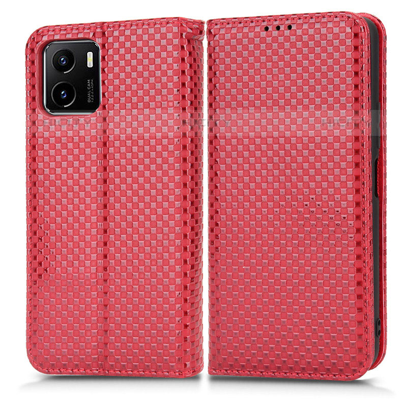 Coque Portefeuille Livre Cuir Etui Clapet C03X pour Vivo iQOO U5x Rouge Plus