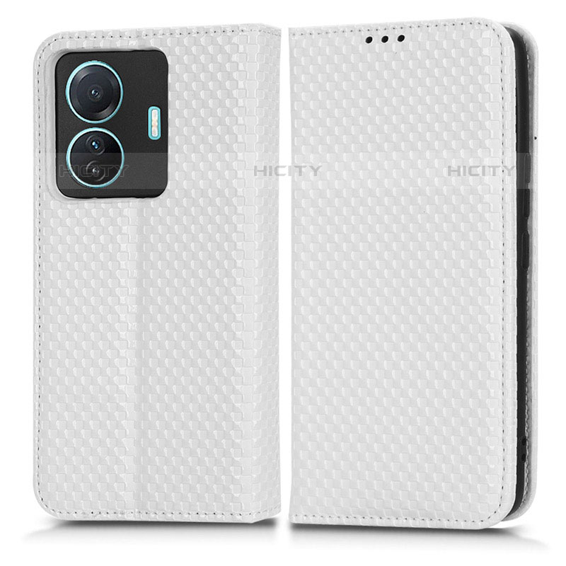 Coque Portefeuille Livre Cuir Etui Clapet C03X pour Vivo iQOO Z6 Pro 5G Blanc Plus