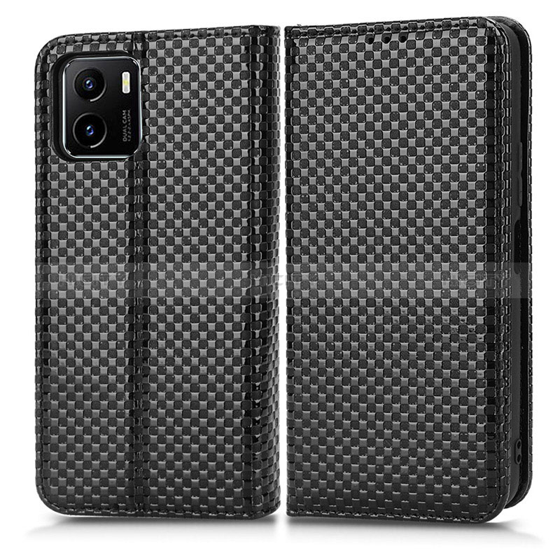 Coque Portefeuille Livre Cuir Etui Clapet C03X pour Vivo Y10 Noir Plus