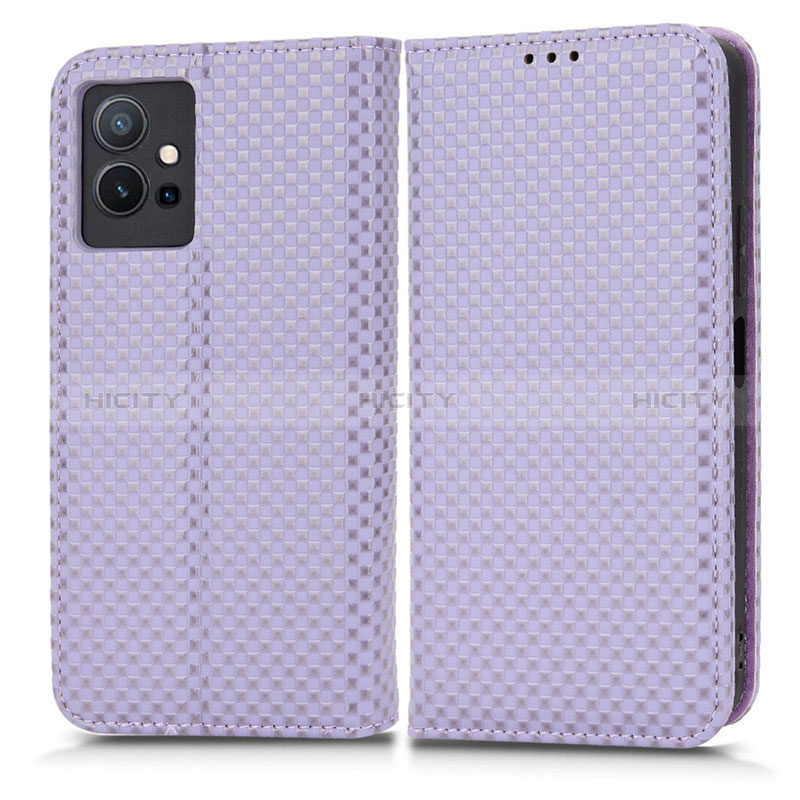 Coque Portefeuille Livre Cuir Etui Clapet C03X pour Vivo Y52t 5G Violet Plus