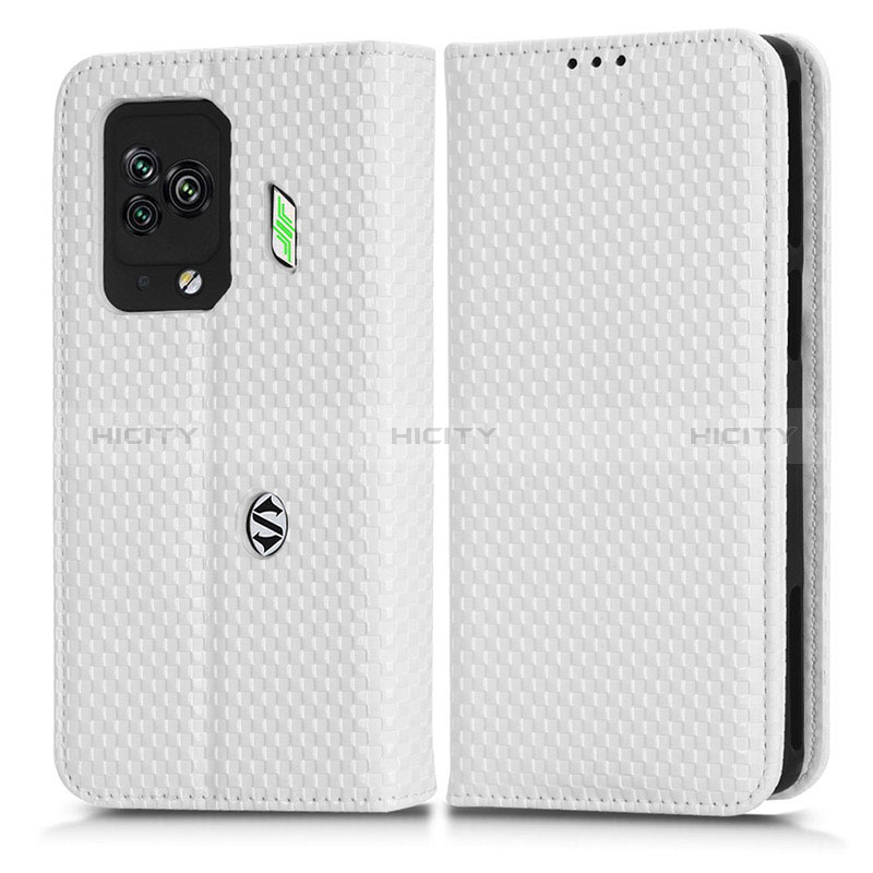 Coque Portefeuille Livre Cuir Etui Clapet C03X pour Xiaomi Black Shark 5 Pro 5G Blanc Plus