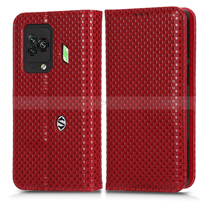 Coque Portefeuille Livre Cuir Etui Clapet C03X pour Xiaomi Black Shark 5 Pro 5G Rouge Plus