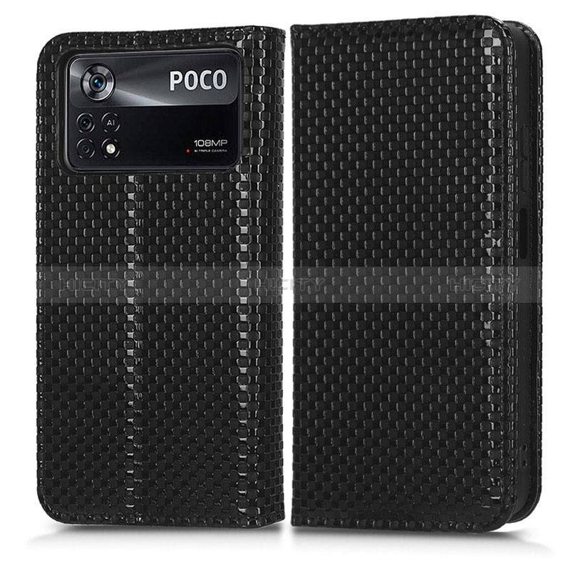 Coque Portefeuille Livre Cuir Etui Clapet C03X pour Xiaomi Poco X4 Pro 5G Noir Plus