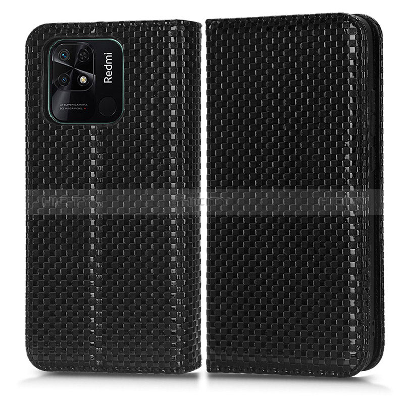 Coque Portefeuille Livre Cuir Etui Clapet C03X pour Xiaomi Redmi 10 Power Noir Plus