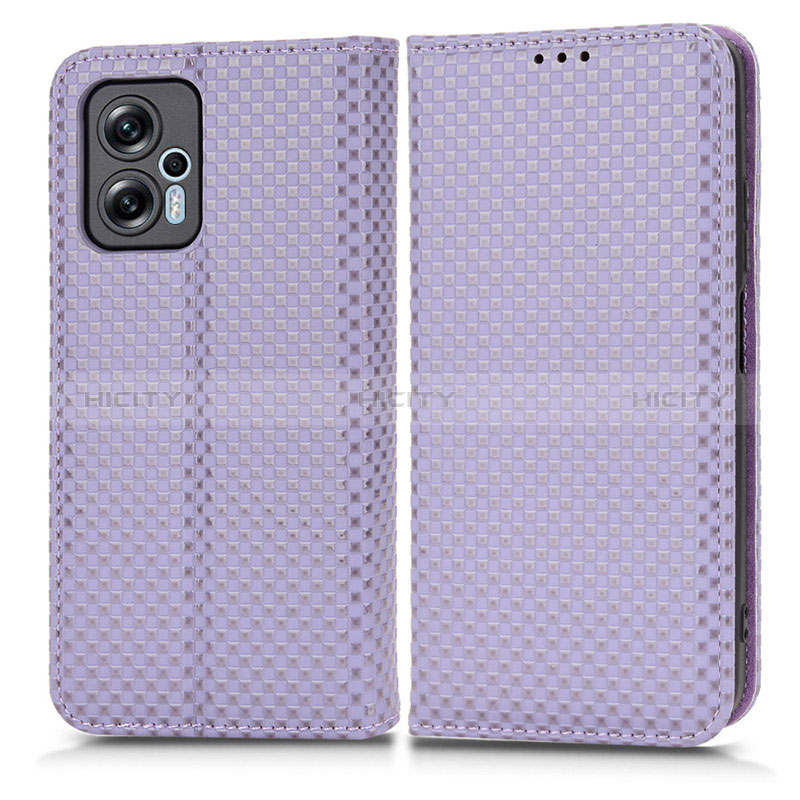 Coque Portefeuille Livre Cuir Etui Clapet C03X pour Xiaomi Redmi K50i 5G Violet Plus