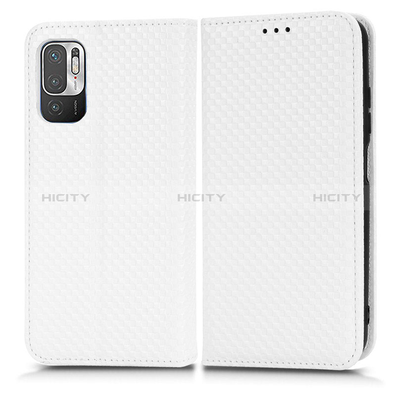 Coque Portefeuille Livre Cuir Etui Clapet C03X pour Xiaomi Redmi Note 10 5G Blanc Plus