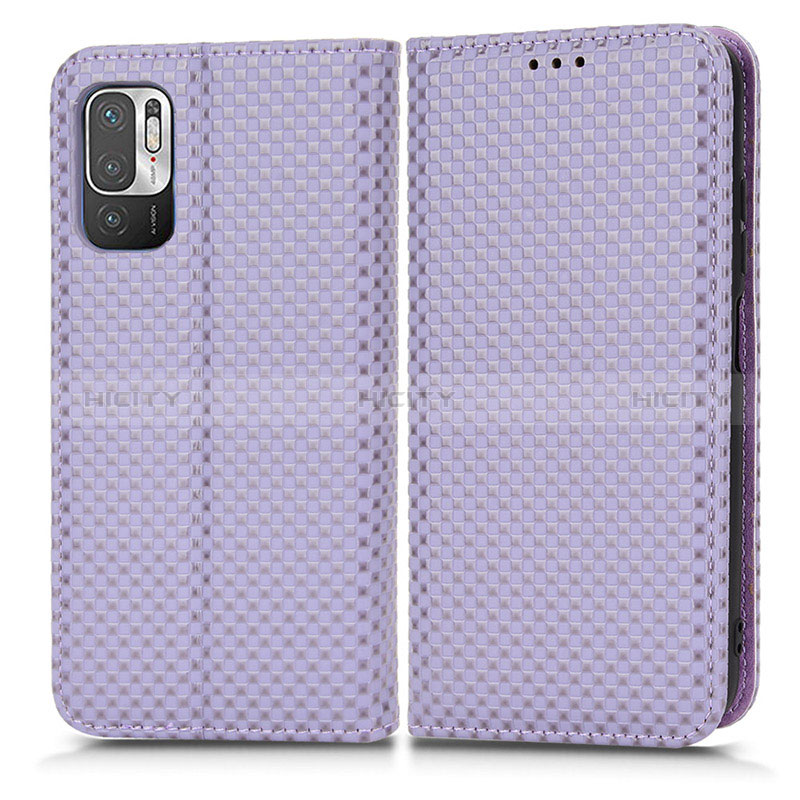 Coque Portefeuille Livre Cuir Etui Clapet C03X pour Xiaomi Redmi Note 10 5G Violet Plus