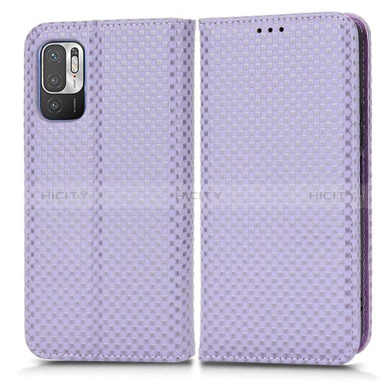 Coque Portefeuille Livre Cuir Etui Clapet C03X pour Xiaomi Redmi Note 10 JE 5G Violet Plus