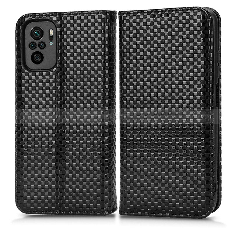 Coque Portefeuille Livre Cuir Etui Clapet C03X pour Xiaomi Redmi Note 10S 4G Noir Plus