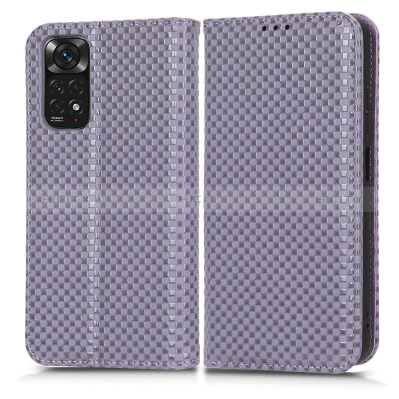 Coque Portefeuille Livre Cuir Etui Clapet C03X pour Xiaomi Redmi Note 11S 4G Violet Plus