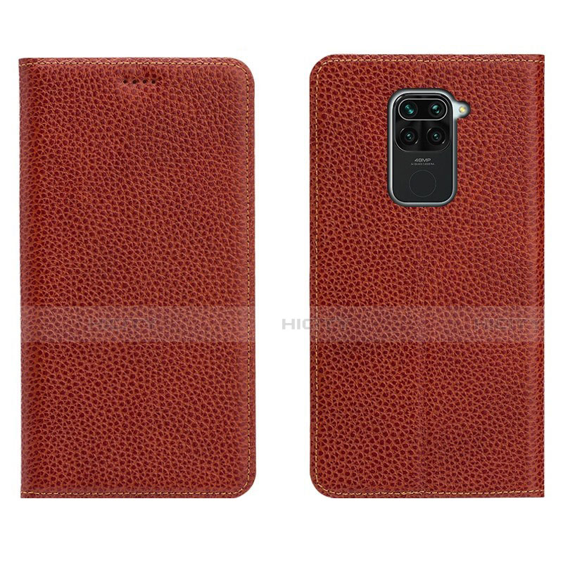 Coque Portefeuille Livre Cuir Etui Clapet C04 pour Xiaomi Redmi Note 9 Marron Plus