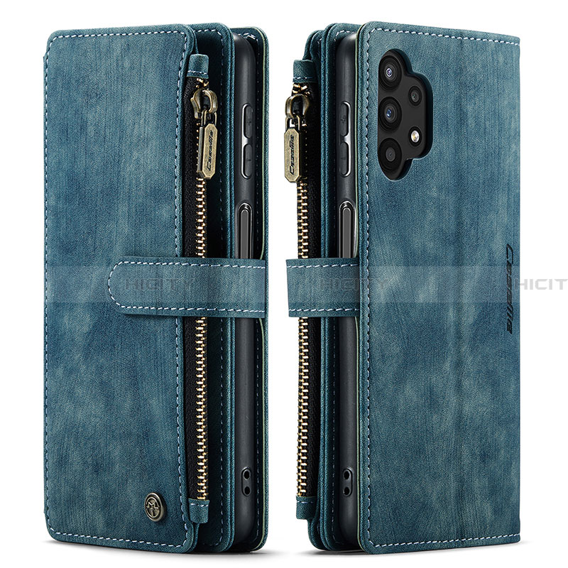 Coque Portefeuille Livre Cuir Etui Clapet C04S pour Samsung Galaxy A32 4G Bleu Plus