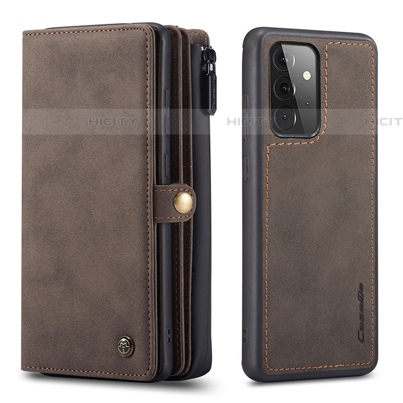 Coque Portefeuille Livre Cuir Etui Clapet C04S pour Samsung Galaxy A72 5G Marron Plus