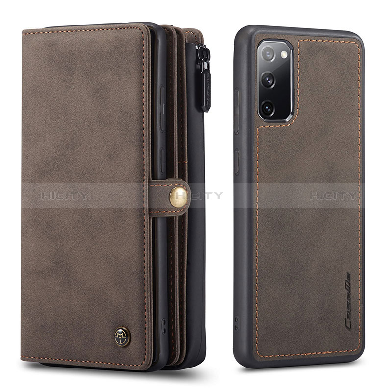 Coque Portefeuille Livre Cuir Etui Clapet C04S pour Samsung Galaxy S20 Lite 5G Marron Plus