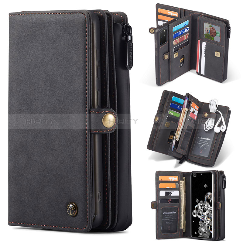 Coque Portefeuille Livre Cuir Etui Clapet C04S pour Samsung Galaxy S20 Plus 5G Noir Plus