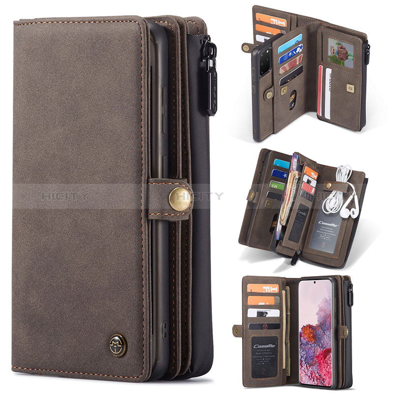 Coque Portefeuille Livre Cuir Etui Clapet C04S pour Samsung Galaxy S20 Plus Marron Plus