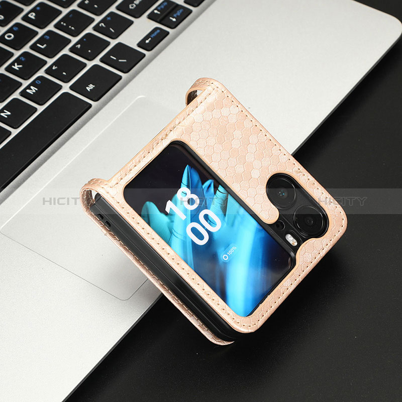 Coque Portefeuille Livre Cuir Etui Clapet C04X pour Oppo Find N2 Flip 5G Plus