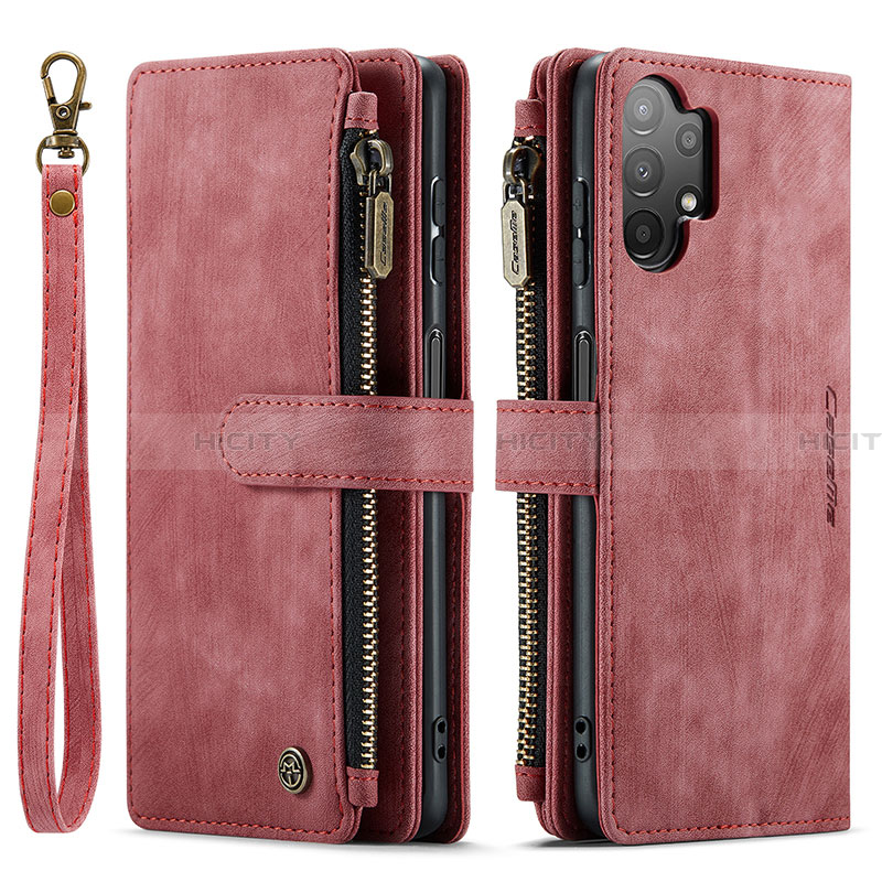 Coque Portefeuille Livre Cuir Etui Clapet C05S pour Samsung Galaxy A13 4G Rouge Plus