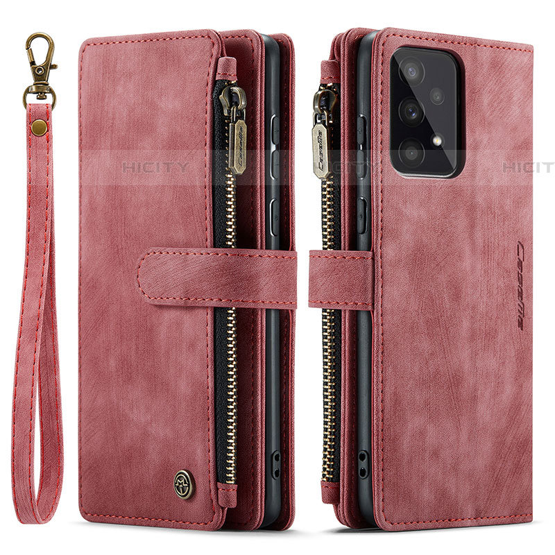 Coque Portefeuille Livre Cuir Etui Clapet C05S pour Samsung Galaxy A33 5G Rouge Plus