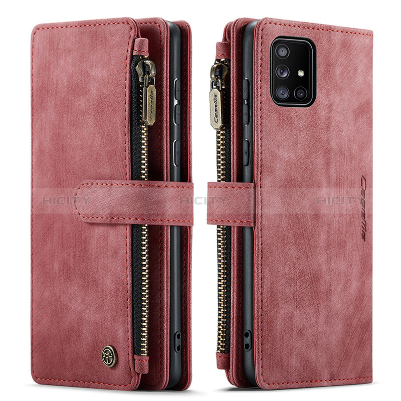 Coque Portefeuille Livre Cuir Etui Clapet C05S pour Samsung Galaxy A51 5G Rouge Plus