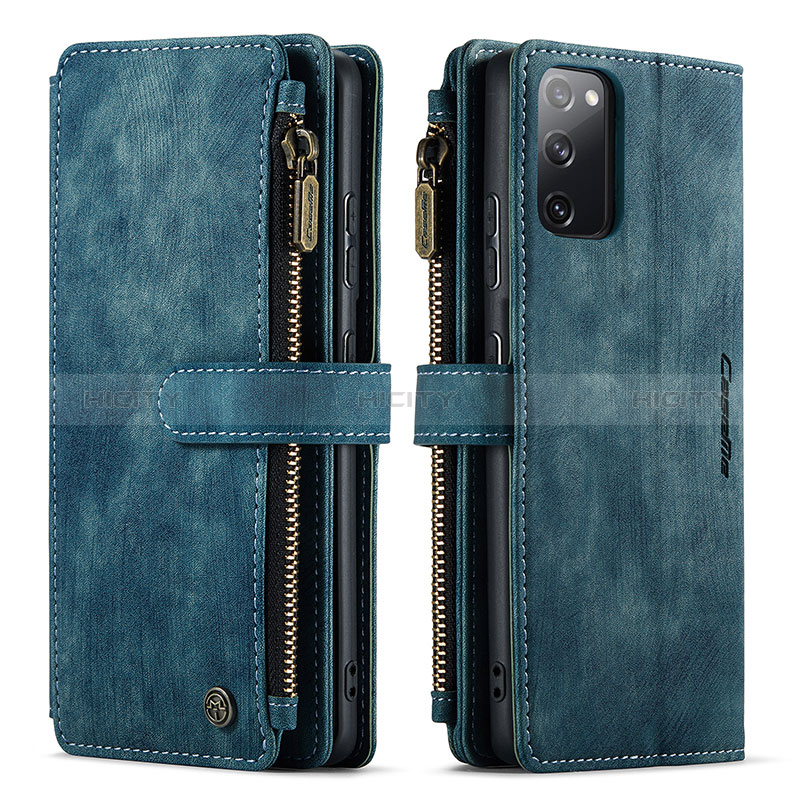 Coque Portefeuille Livre Cuir Etui Clapet C05S pour Samsung Galaxy S20 FE 4G Bleu Plus