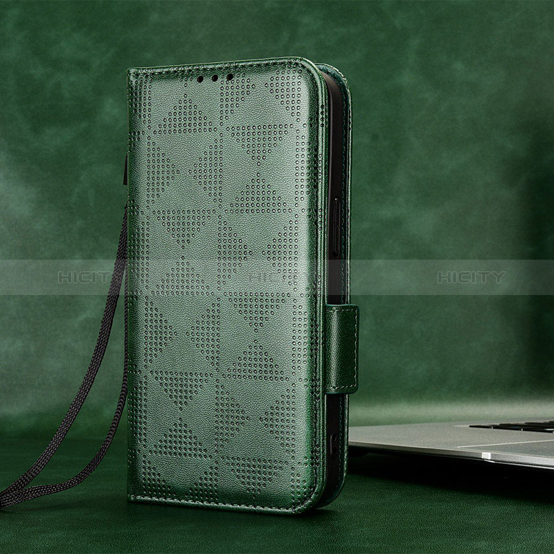 Coque Portefeuille Livre Cuir Etui Clapet C05X pour Huawei Honor X6 5G Vert Plus