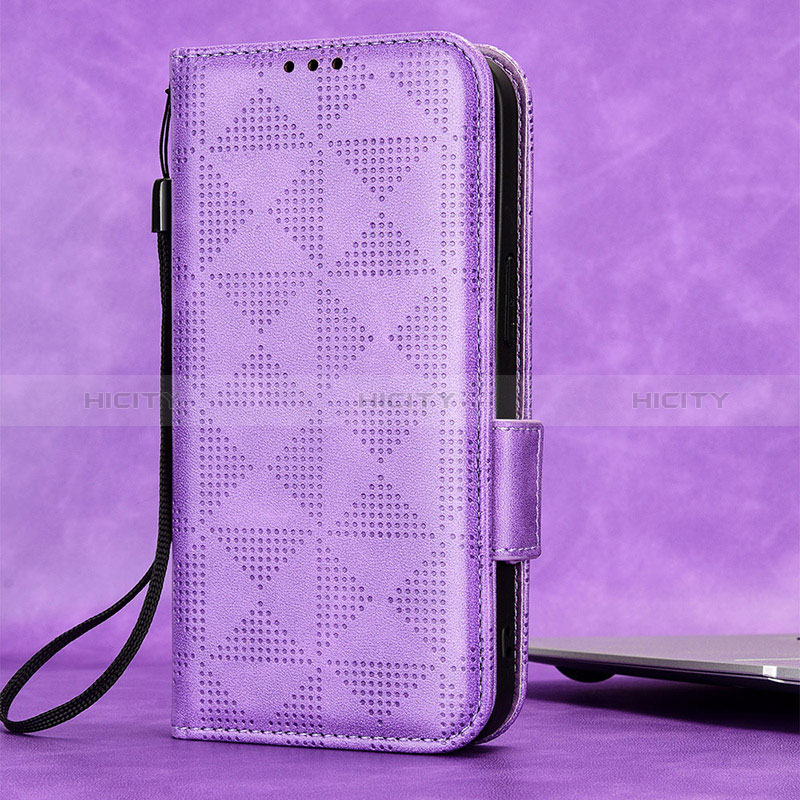 Coque Portefeuille Livre Cuir Etui Clapet C05X pour Oppo Find N2 5G Violet Plus