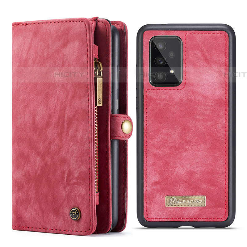 Coque Portefeuille Livre Cuir Etui Clapet C06S pour Samsung Galaxy A33 5G Rouge Plus