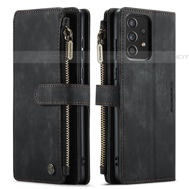 Coque Portefeuille Livre Cuir Etui Clapet C06S pour Samsung Galaxy A52 5G Noir Plus