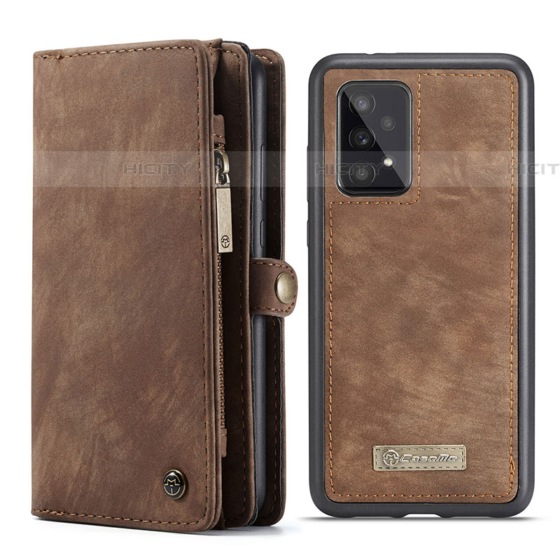 Coque Portefeuille Livre Cuir Etui Clapet C06S pour Samsung Galaxy A53 5G Marron Plus