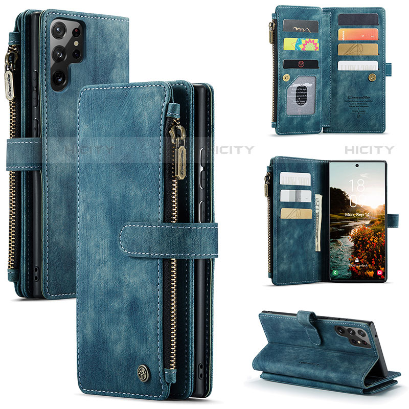 Coque Portefeuille Livre Cuir Etui Clapet C06S pour Samsung Galaxy S23 Ultra 5G Plus