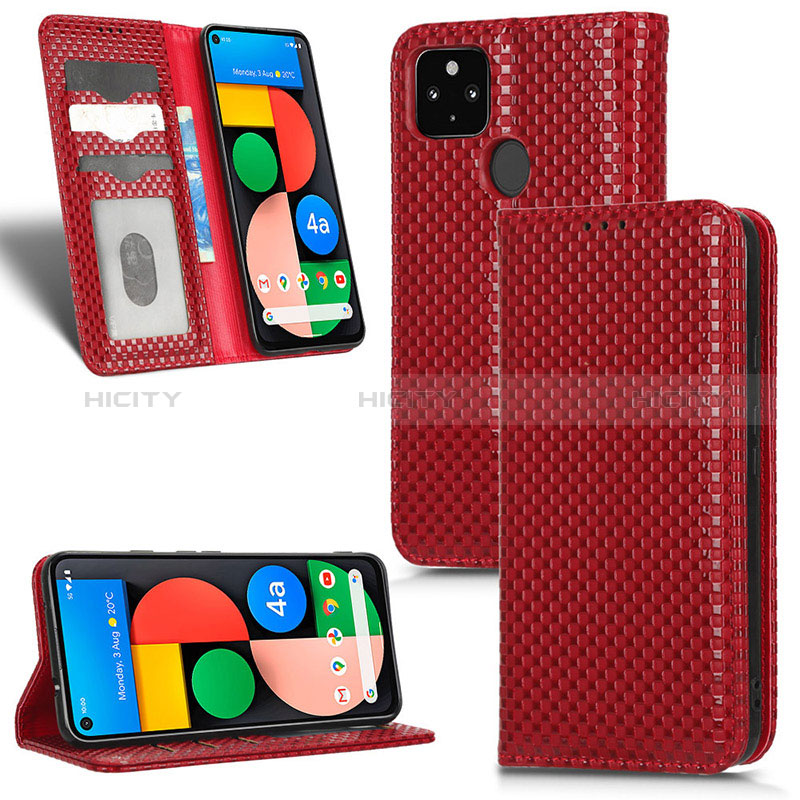 Coque Portefeuille Livre Cuir Etui Clapet C06X pour Google Pixel 4a 5G Plus