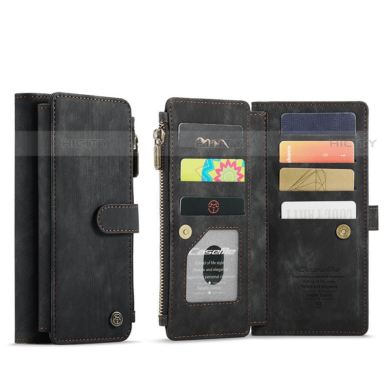 Coque Portefeuille Livre Cuir Etui Clapet C07S pour Samsung Galaxy S21 5G Noir Plus