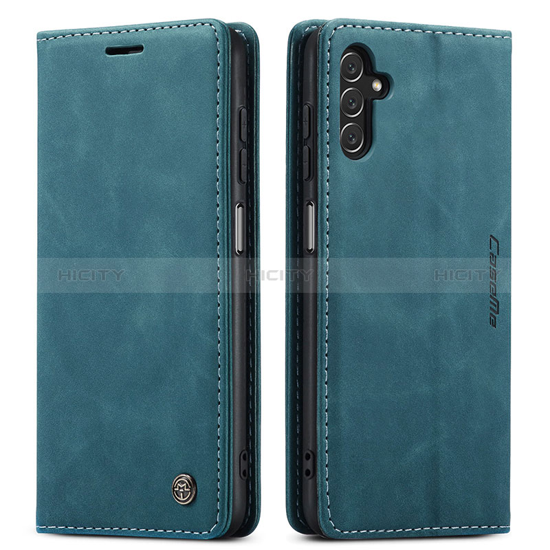 Coque Portefeuille Livre Cuir Etui Clapet C10S pour Samsung Galaxy A04s Bleu Plus