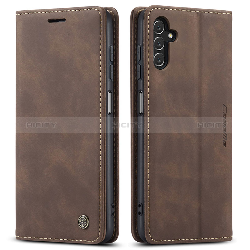 Coque Portefeuille Livre Cuir Etui Clapet C10S pour Samsung Galaxy A04s Marron Plus