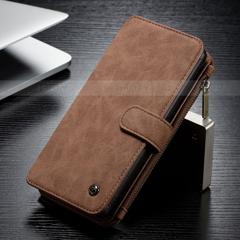 Coque Portefeuille Livre Cuir Etui Clapet C12S pour Samsung Galaxy S23 Ultra 5G Marron Plus