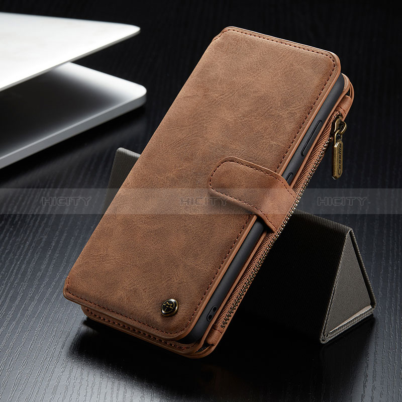 Coque Portefeuille Livre Cuir Etui Clapet C12S pour Samsung Galaxy S24 5G Marron Plus