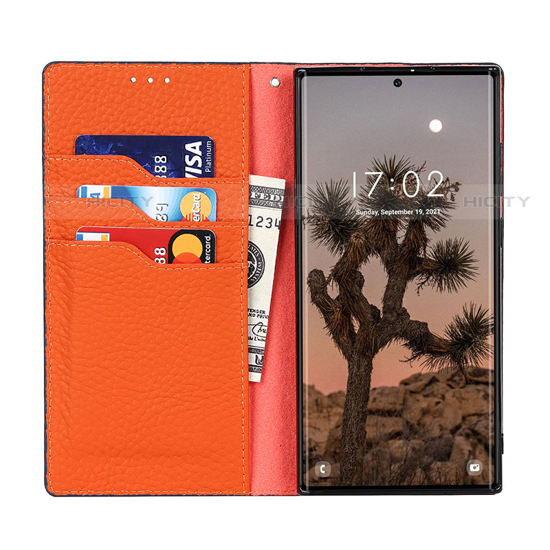 Coque Portefeuille Livre Cuir Etui Clapet D01T pour Samsung Galaxy S22 Ultra 5G Plus