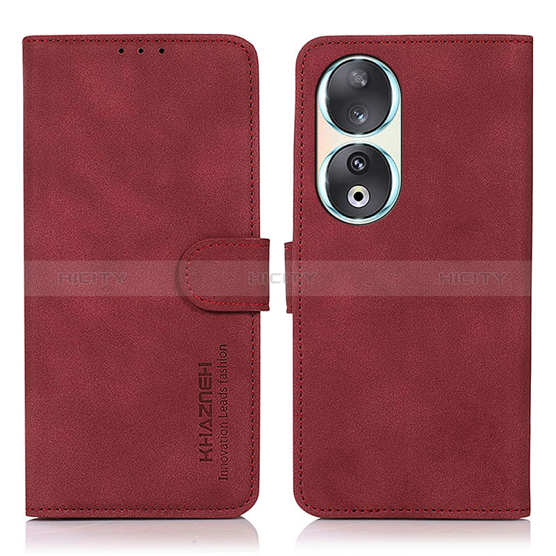 Coque Portefeuille Livre Cuir Etui Clapet D01Y pour Huawei Honor 90 5G Rouge Plus