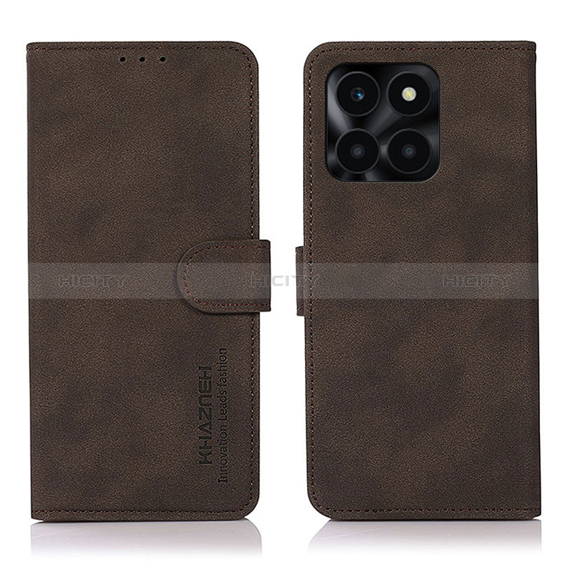 Coque Portefeuille Livre Cuir Etui Clapet D01Y pour Huawei Honor X6a Marron Plus