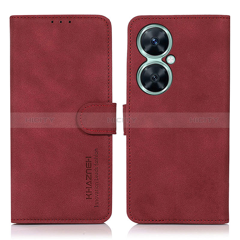 Coque Portefeuille Livre Cuir Etui Clapet D01Y pour Huawei Nova 11i Rouge Plus