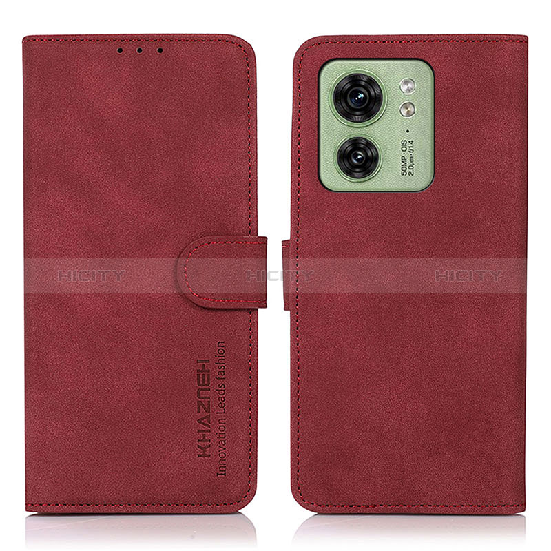 Coque Portefeuille Livre Cuir Etui Clapet D01Y pour Motorola Moto Edge 40 5G Rouge Plus