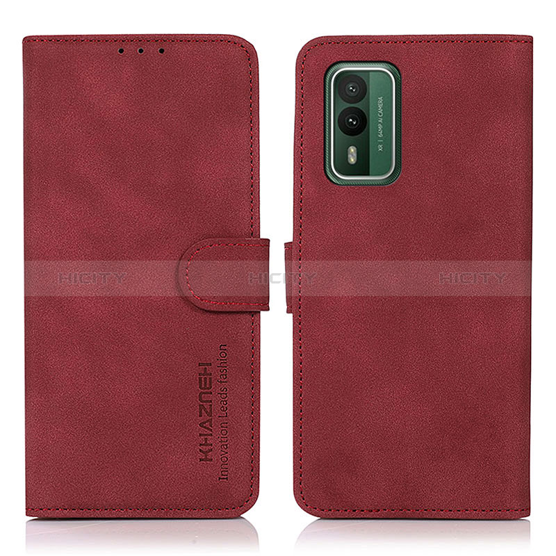 Coque Portefeuille Livre Cuir Etui Clapet D01Y pour Nokia XR21 Rouge Plus