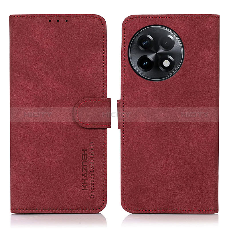 Coque Portefeuille Livre Cuir Etui Clapet D01Y pour OnePlus 11R 5G Rouge Plus